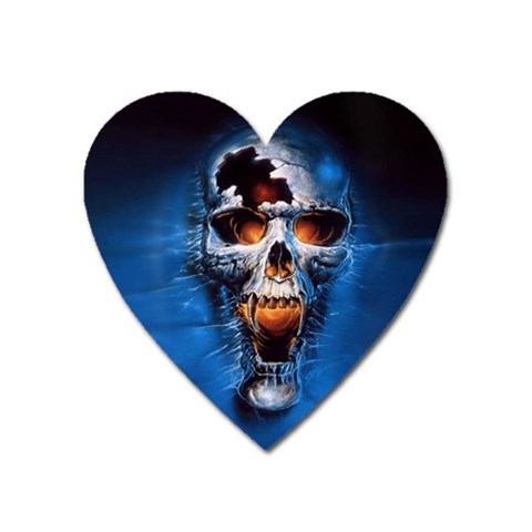 Scary Skull  Magnet (Heart) from ArtsNow.com Front