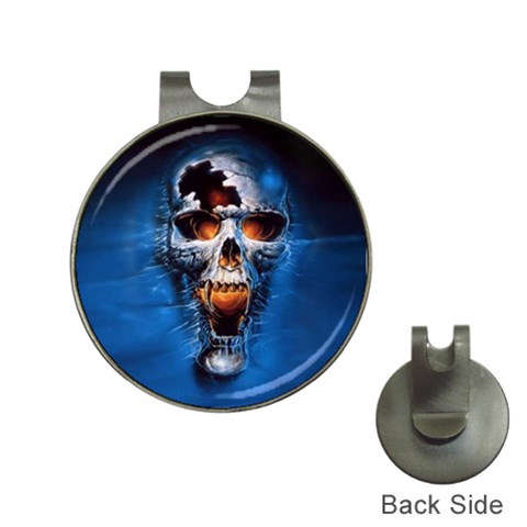 Scary Skull  Golf Ball Marker Hat Clip from ArtsNow.com Front