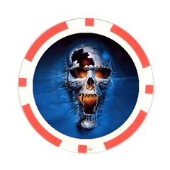 Scary Skull  Poker Chip Card Guard from ArtsNow.com Front