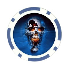 Scary Skull  Poker Chip Card Guard (10 pack) from ArtsNow.com Front