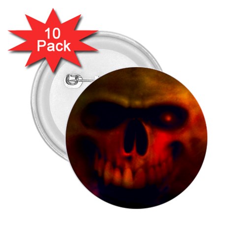 Scary Skull  2.25  Button (10 pack) from ArtsNow.com Front