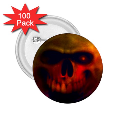 Scary Skull  2.25  Button (100 pack) from ArtsNow.com Front