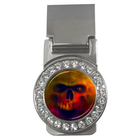 Scary Skull  Money Clip (CZ) from ArtsNow.com Front