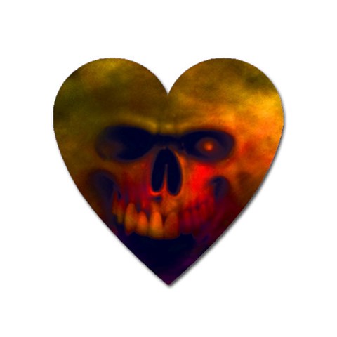 Scary Skull  Magnet (Heart) from ArtsNow.com Front