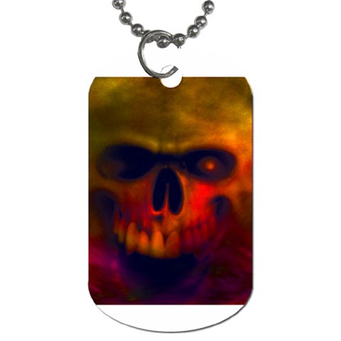 Scary Skull  Dog Tag (Two Sides) from ArtsNow.com Back