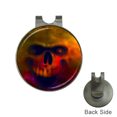 Scary Skull  Golf Ball Marker Hat Clip from ArtsNow.com Front