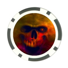 Scary Skull  Poker Chip Card Guard (10 pack) from ArtsNow.com Front