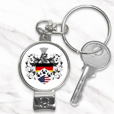 Heritage German American  Nail Clippers Key Chain from ArtsNow.com Front