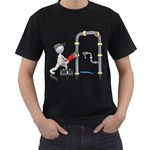 Plumber Pipes Pc 1600 Clr Black T-Shirt