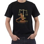 Gavel Scale Of Justice 1600 Clr Black T-Shirt