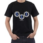 Three Running In Gear Pc 1600 Clr Black T-Shirt