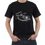 Video Camera And Clap Board Pc 1600 Clr Black T-Shirt