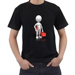 Stick Figure Plumber Toolbox 1600 Clr Black T-Shirt