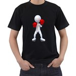 Stick Figure Boxer 1600 Clr Black T-Shirt