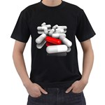 Pills On Ground One Red Pill 1600 Clr Black T-Shirt