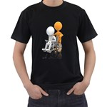 Old Person Wheelchair 1600 Clr Black T-Shirt