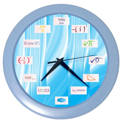 Math Symbols Color Wall Clock from ArtsNow.com Front