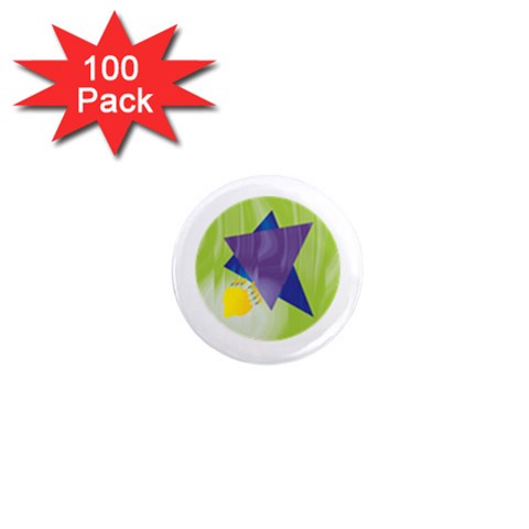 Jewish Star Menora 1  Mini Magnet (100 pack)  from ArtsNow.com Front