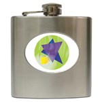 Jewish Star Menora Hip Flask (6 oz)