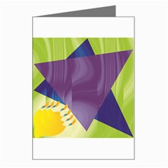 Jewish Star Menora Greeting Card from ArtsNow.com Left