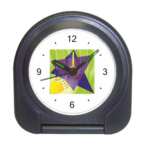 Jewish Star Menora Travel Alarm Clock from ArtsNow.com Front