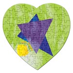 Jewish Star Menora Jigsaw Puzzle (Heart)