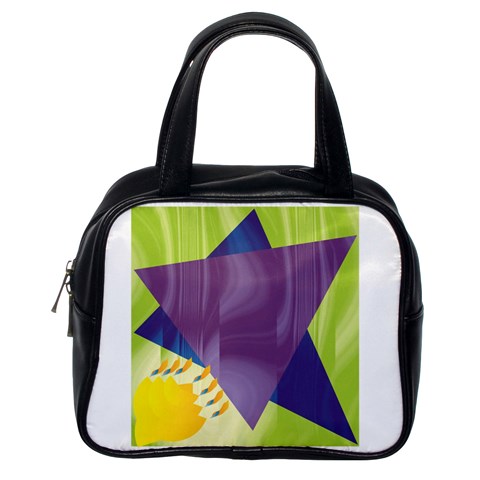 Jewish Star Menora Classic Handbag (One Side) from ArtsNow.com Front