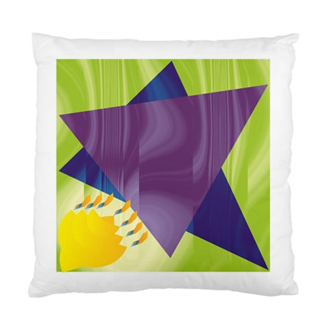 Jewish Star Menora Cushion Case (One Side) from ArtsNow.com Front