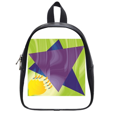 Jewish Star Menora School Bag (Small) from ArtsNow.com Front