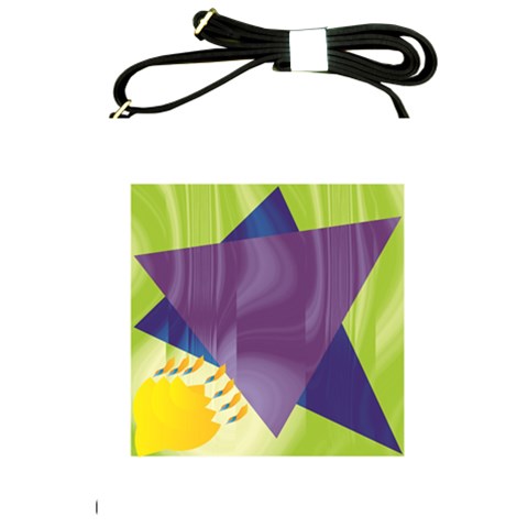 Jewish Star Menora Shoulder Sling Bag from ArtsNow.com Front