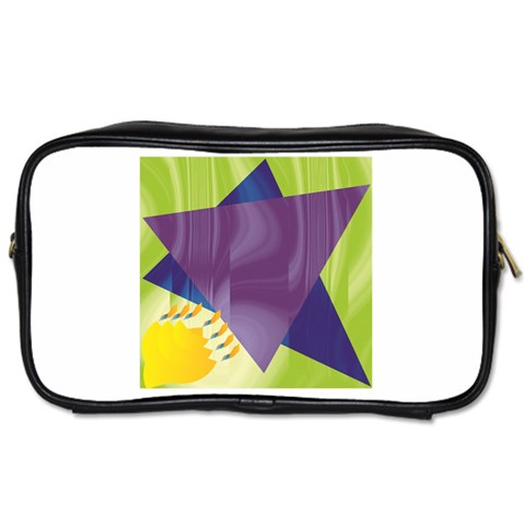 Jewish Star Menora Toiletries Bag (One Side) from ArtsNow.com Front