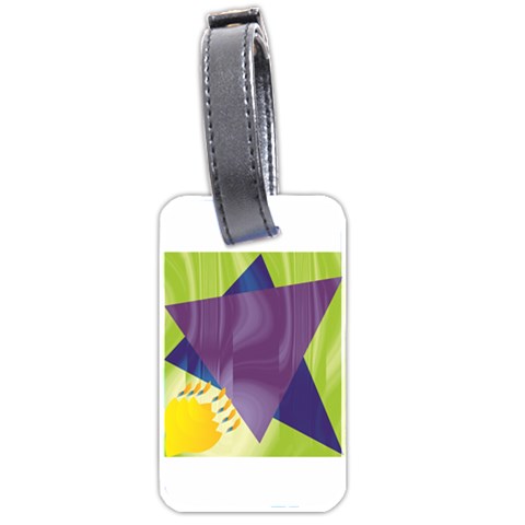 Jewish Star Menora Luggage Tag (two sides) from ArtsNow.com Back