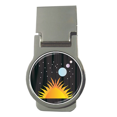 Cosmos Money Clip (Round) from ArtsNow.com Front