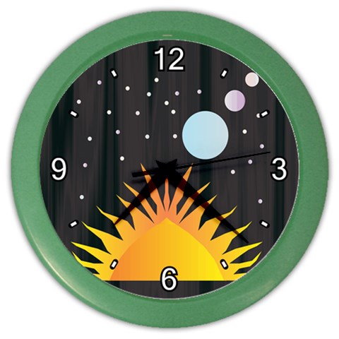 Cosmos Color Wall Clock from ArtsNow.com Front