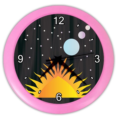 Cosmos Color Wall Clock from ArtsNow.com Front