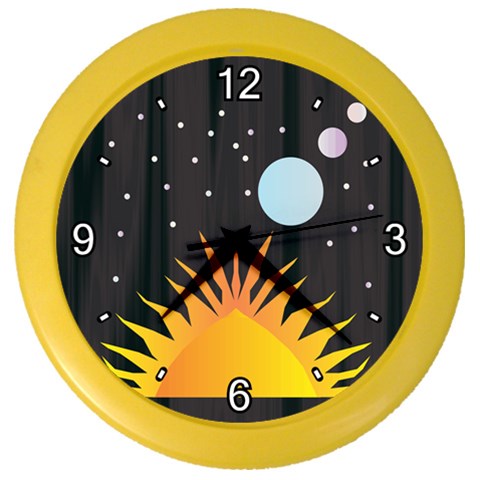 Cosmos Color Wall Clock from ArtsNow.com Front