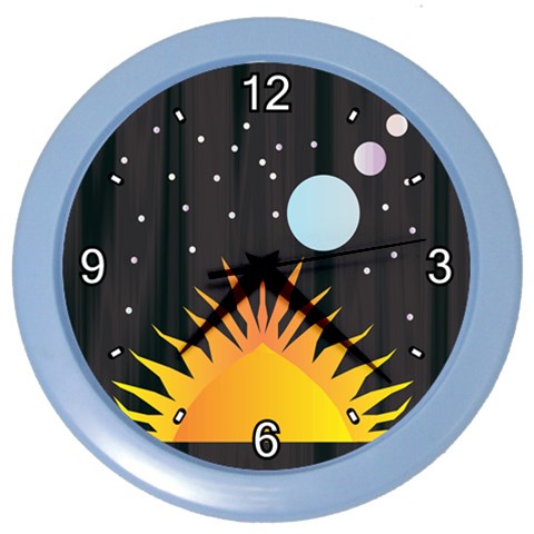 Cosmos Color Wall Clock from ArtsNow.com Front