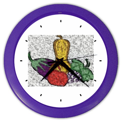 Fruit and Veggies Color Wall Clock from ArtsNow.com Front