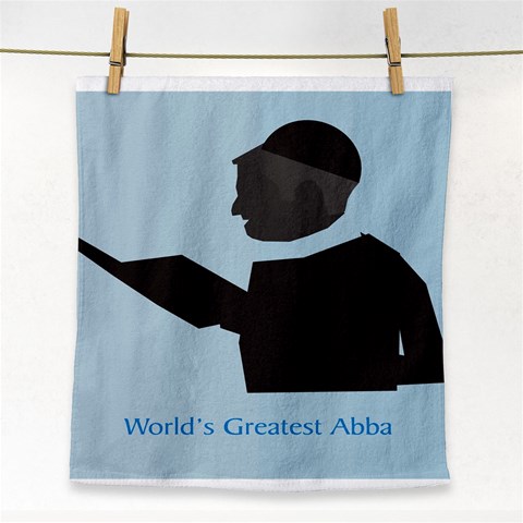 World s Best Father (English) Face Towel from ArtsNow.com Front