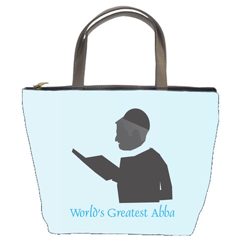 World s Best Father (English) Bucket Bag from ArtsNow.com Front