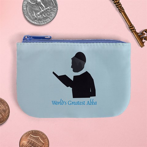 World s Best Father (English) Mini Coin Purse from ArtsNow.com Front