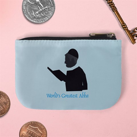 World s Best Father (English) Mini Coin Purse from ArtsNow.com Back