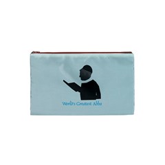 World s Best Father (English) Cosmetic Bag (Small) from ArtsNow.com Front