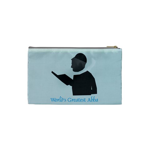 World s Best Father (English) Cosmetic Bag (Small) from ArtsNow.com Back