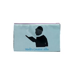 World s Best Father (English) Cosmetic Bag (Small) from ArtsNow.com Back