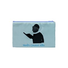 World s Best Father (English) Cosmetic Bag (Small) from ArtsNow.com Back