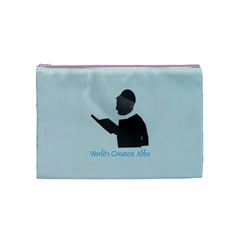 World s Best Father (English) Cosmetic Bag (Medium) from ArtsNow.com Front