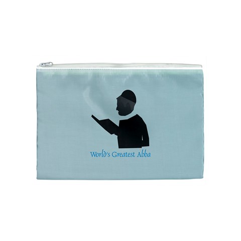 World s Best Father (English) Cosmetic Bag (Medium) from ArtsNow.com Front