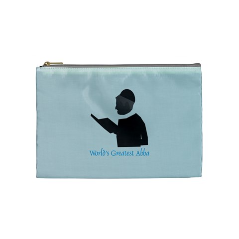 World s Best Father (English) Cosmetic Bag (Medium) from ArtsNow.com Front