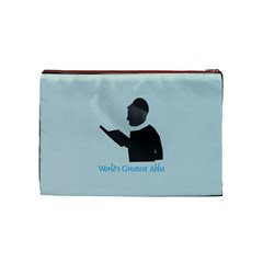 World s Best Father (English) Cosmetic Bag (Medium) from ArtsNow.com Front